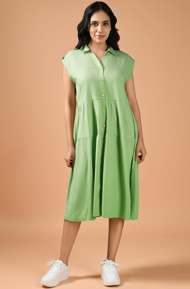 Mint Refine Midi Dress