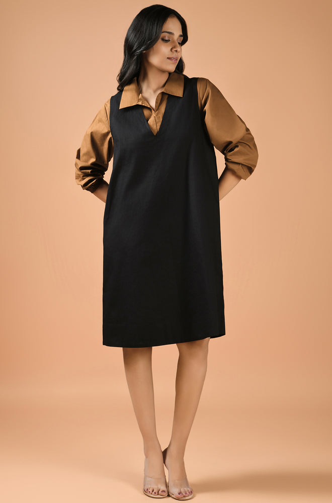 Rust Aura Pinafore Dress