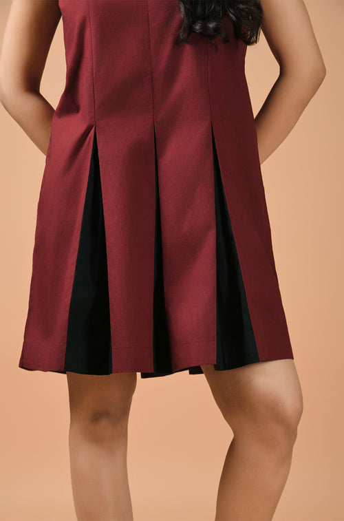 Crimson Comfort Mini Dress