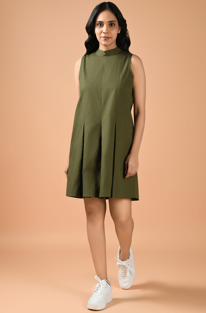 Olive Breeze Mini Dress