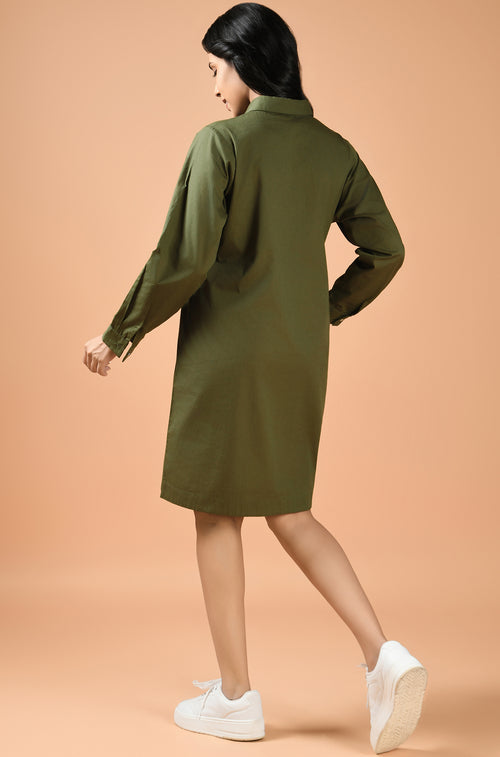 Olive Aura Mini Dress