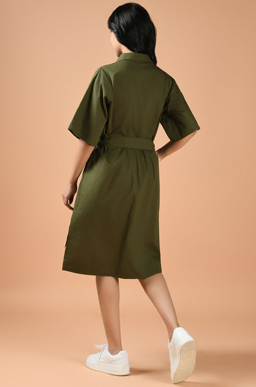 Verdant Luxe Mini Dress