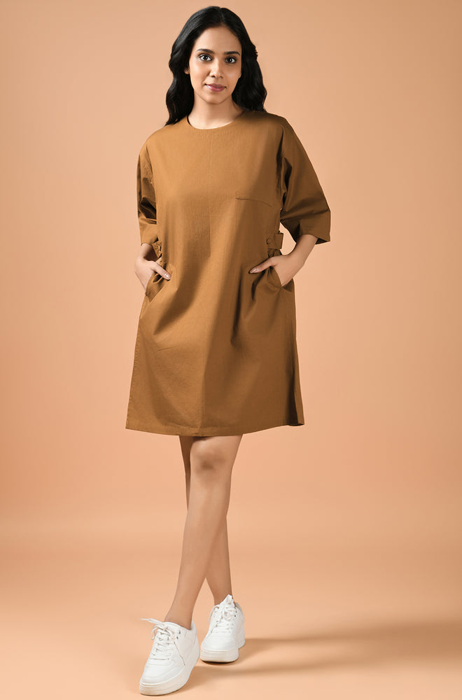 Terracotta Ease Mini Dress