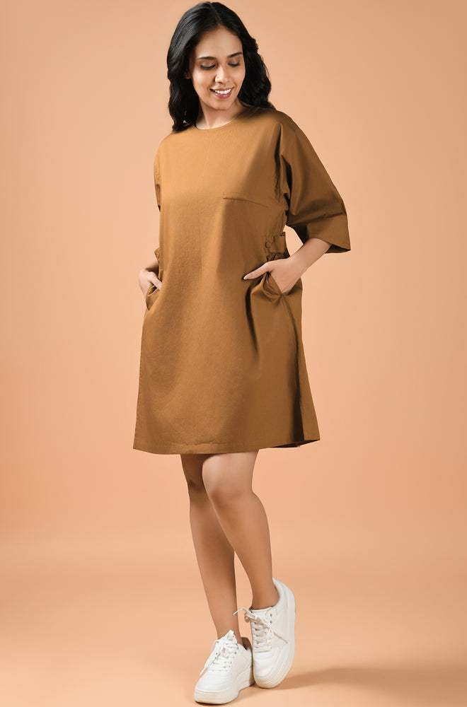 Terracotta Ease Mini Dress