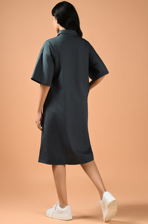 Asymmetric Chic Mini Shirt Dress