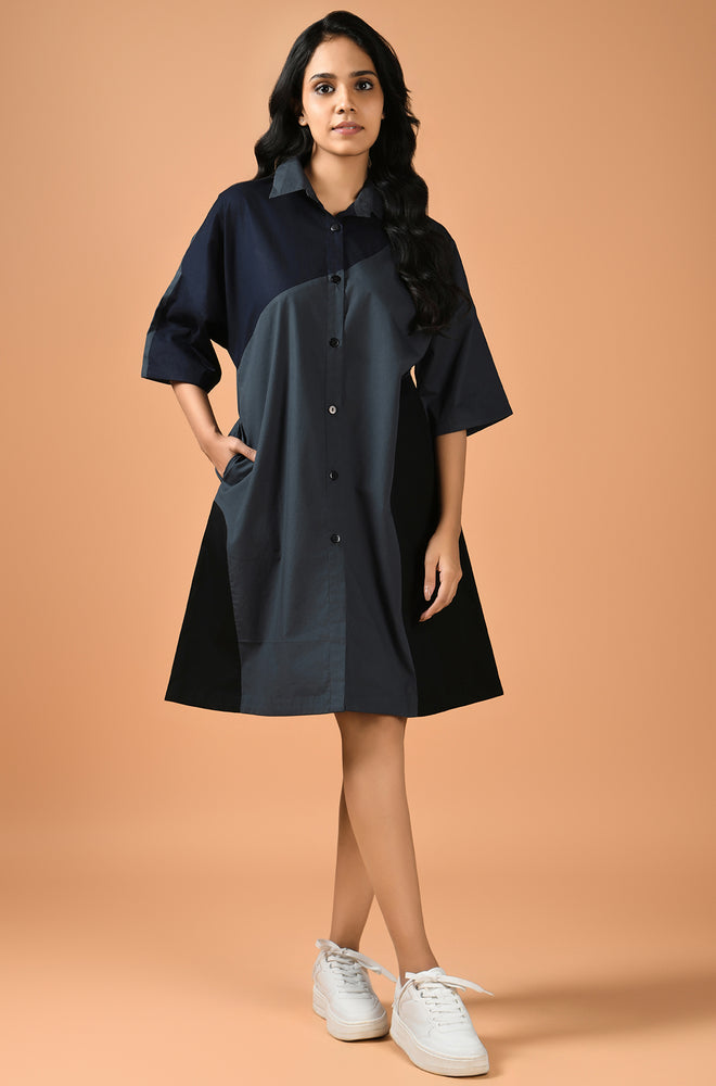 Nautical Touch Mini Shirt Dress