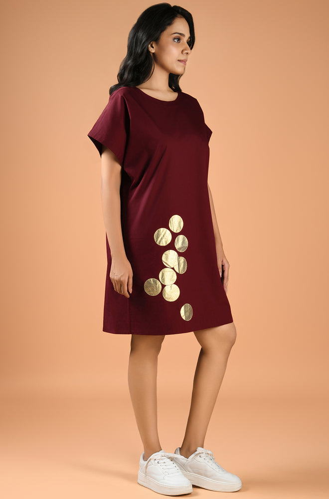 Golden Dots Delight Mini Dress