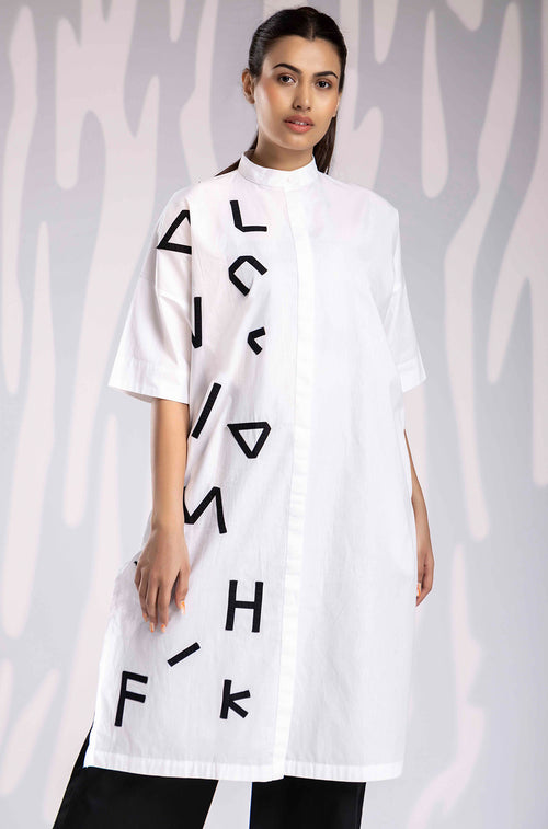 Alphabetic Long Shirt Set