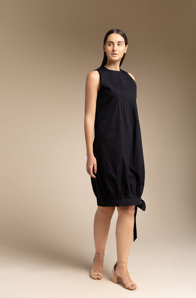 Midi Length Dress - Black