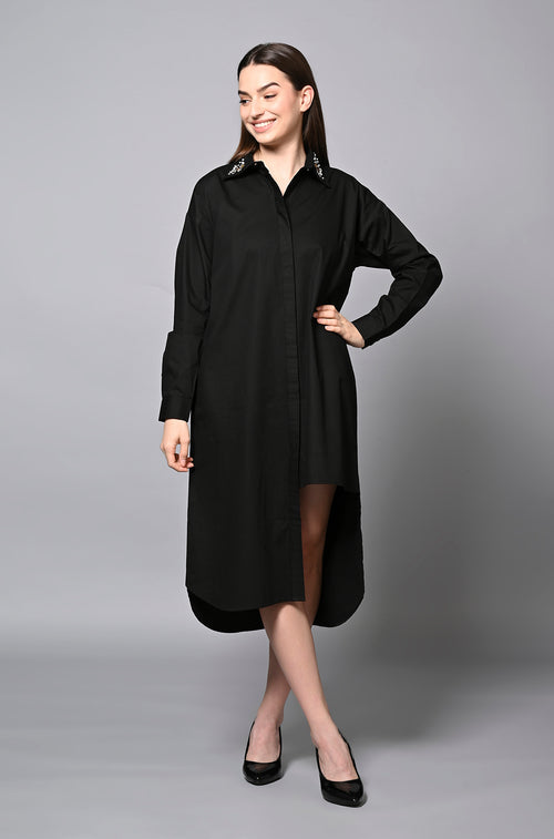 Elegant Evening Shirt Dress