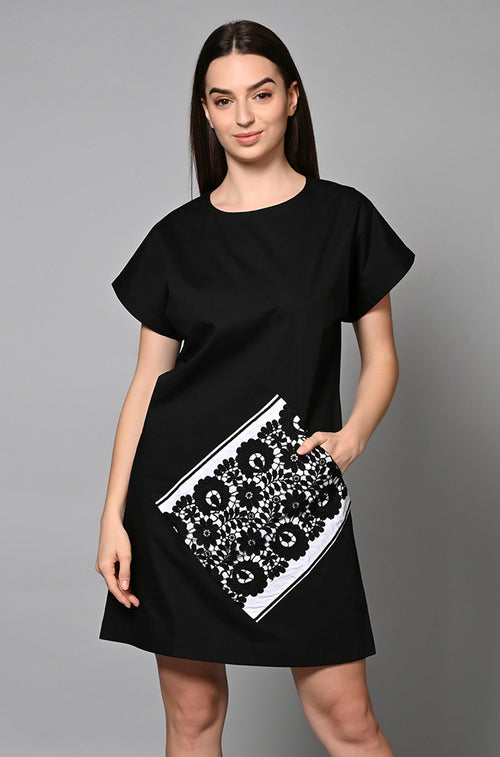 Cutwork Chic Shift Dress