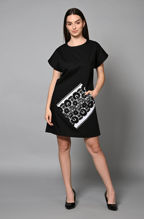 Cutwork Chic Shift Dress