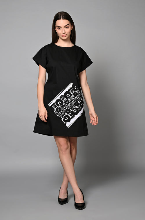 Cutwork Chic Shift Dress