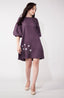 Purple Organza Flower Mini Dress