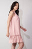 Pink Organza Ruffle Mini Dress