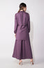 Purple Satin Highlight Cropped Palazzo Set