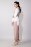 Pink-White Cutwork Embroidered Cropped Palazzo Set