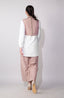 Pink-White Cutwork Embroidered Cropped Palazzo Set