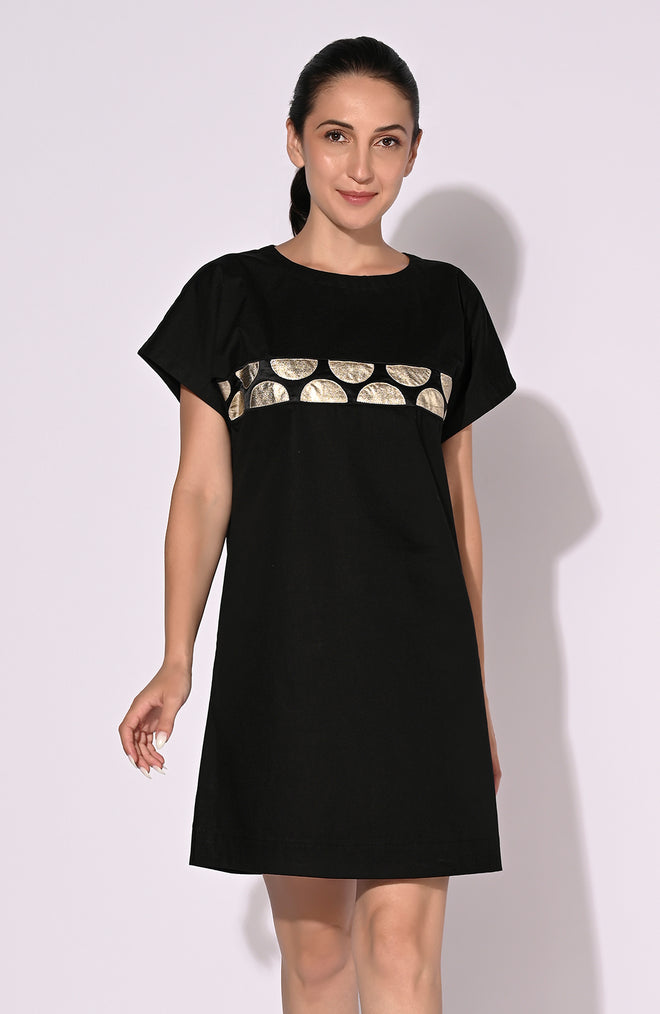 Black Polka Elegance Dress