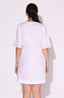 White Floral Patch Short Dress