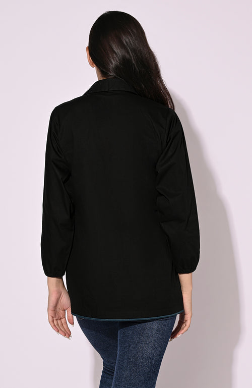 Black Contrast Detail Shirt